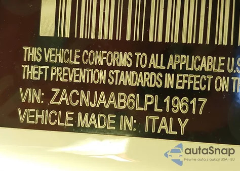 2020 Jeep Renegade Sport Fwd from USA, damaged, VIN ZACNJAAB6LPL19617